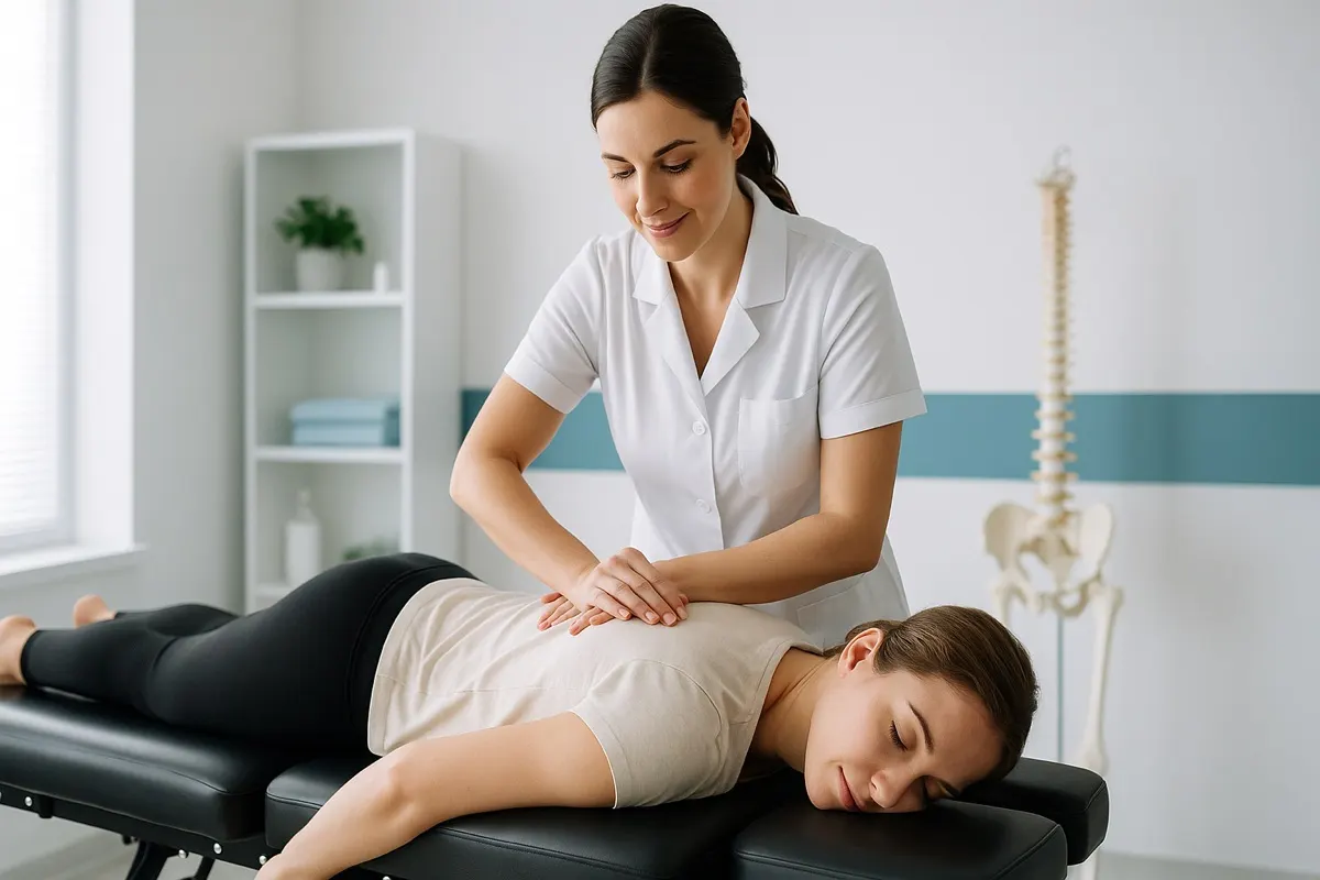 Chiropractor treating migraine patient in Elizabeth NJ